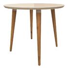 Mesa De Jantar Redonda 90cm 4 Lugares Tampo De Vidro Veneza C