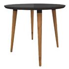 Mesa De Jantar Redonda 90cm 4 Lugares Tampo De Vidro Veneza C