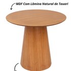 Mesa De Jantar Redonda 90cm Base Cone Austrália Nozes