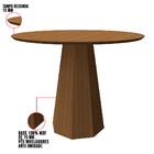 Mesa De Jantar Redonda Agnes 100 Cm Imbuia - D'rossi