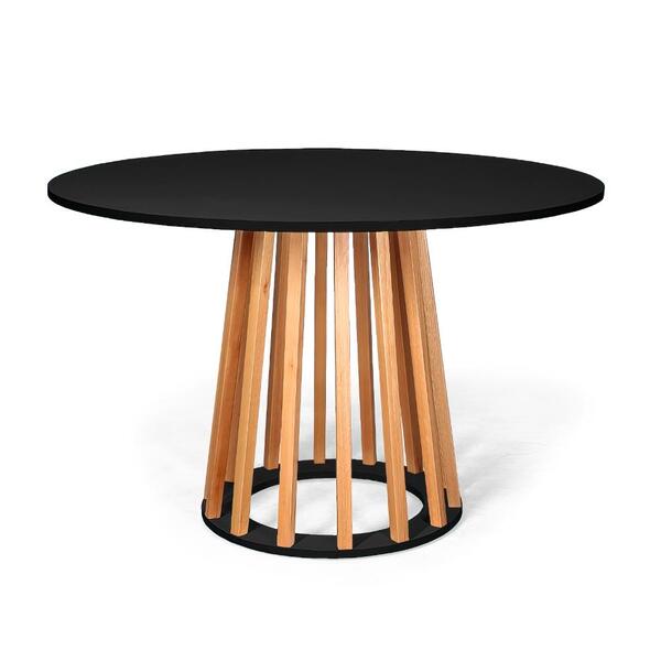Mesa De Jantar Redonda Amadeirada Talia 120cm - Preto