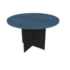 Mesa De Jantar Redonda Anne Bramov Móveis Preto/azul