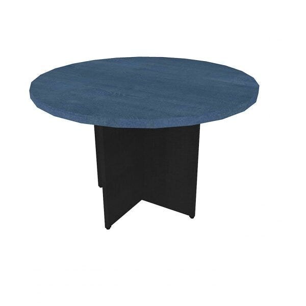 Mesa De Jantar Redonda Anne Bramov Móveis Preto/azul