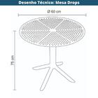 Mesa De Jantar Redonda Área Externa Drops Rivatti 60 Cm (larg