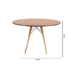 Mesa De Jantar Redonda Bari Marrom 90 Cm