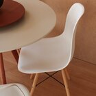 Mesa De Jantar Redonda Base Tripé Em Madeira Maciça - 90 Cm O