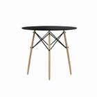 Mesa De Jantar Redonda Caribe Preto 90 Cm