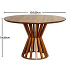 Mesa De Jantar Redonda Cecília Amadeirada 120cm - Natural