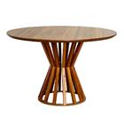 Mesa De Jantar Redonda Cecília Amadeirada 120cm - Natural