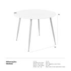 Mesa De Jantar Redonda Clarice 100 Cm - Branco