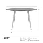 Mesa De Jantar Redonda Clarice 120 Cm Preto