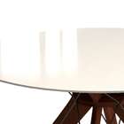 Mesa De Jantar Redonda Com Tampo De Vidro Austin Off White E