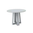 Mesa De Jantar Redonda Com Tampo De Vidro Isabela Off White 1
