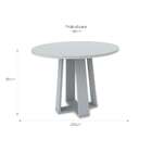 Mesa De Jantar Redonda Com Tampo De Vidro Isabela Off White 1