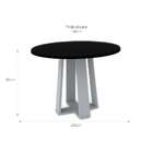 Mesa De Jantar Redonda Com Tampo De Vidro Isabela Off White E