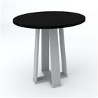 Mesa De Jantar Redonda Com Tampo De Vidro Isabela Off White E