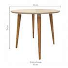 Mesa De Jantar Redonda Com Tampo De Vidro Veneza Off White 90