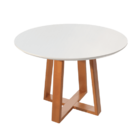 Mesa De Jantar Redonda Com Vidro 1,10m - Verona Star Móveis