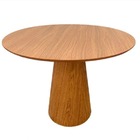 Mesa De Jantar Redonda Cone 110 Cm Freijó - Marrom