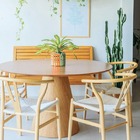 Mesa De Jantar Redonda Cone 150 Cm Freijó - Marrom