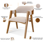 Mesa De Jantar Redonda Cora 120cm Off White M04 Com 04 Cadeir