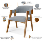 Mesa De Jantar Redonda Cora 120cm Off White M04 Com 04 Cadeir