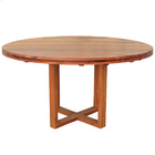 Mesa De Jantar Redonda Cozinha 160 Cm Madeira Maciça Natural