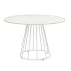 Mesa De Jantar Redonda Cris Branca 110 Cm