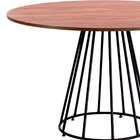 Mesa De Jantar Redonda Cris Cinamomo E Preta 120 Cm
