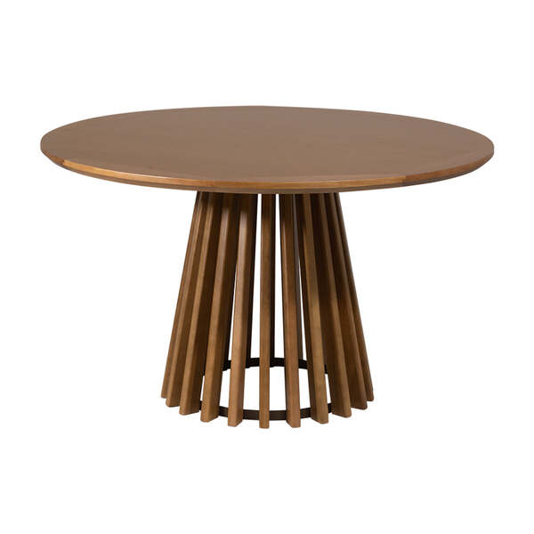 Mesa De Jantar Redonda Didion - Avelã - Meu Móvel De Madeira