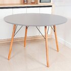 Mesa De Jantar Redonda Eames Eiffel 100 Cm - Cinza