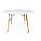 Mesa De Jantar Redonda Eames Eiffel 110 Cm - Branca