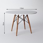 Mesa De Jantar Redonda Eames Eiffel 110cm Branca