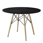 Mesa De Jantar Redonda Eames Eiffel 120cm  Preta