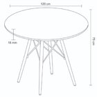 Mesa De Jantar Redonda Eames Eiffel 120cm - Branca