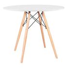 Mesa De Jantar Redonda Eames Eiffel 70cm Branca