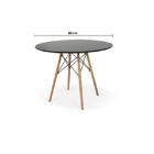 Mesa De Jantar Redonda Eames Eiffel 80cm  Preta