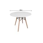 Mesa De Jantar Redonda Eames Eiffel 90cm Branco