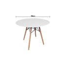 Mesa De Jantar Redonda Eames Eiffel 90cm Branco