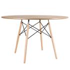 Mesa De Jantar Redonda Eames Eiffel - Wood - Tampo Amadeirado