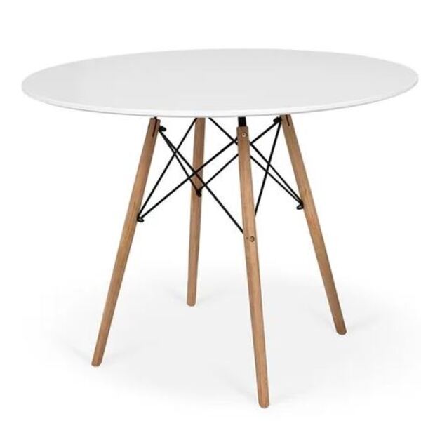 Mesa De Jantar Redonda Eames Eiffel - Wood - Tampo De Mdf - 9