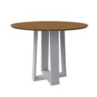 Mesa De Jantar Redonda Edimburgo Off-white Imbuia