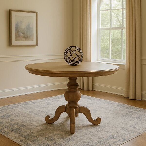 Mesa De Jantar Redonda Em Madeira 140cm Phil  Oregon