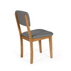 Mesa De Jantar Redonda Gabi Pret/jade Com 4 Cadeiras Estofada