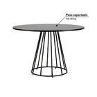 Mesa De Jantar Redonda Industrial Vicking 110 Cm - Preto