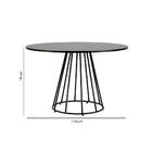 Mesa De Jantar Redonda Industrial Vicking 110 Cm - Preto