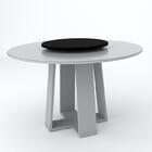 Mesa De Jantar Redonda Isabela 1,35m Com Tampo Giratório Off