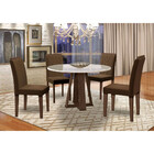 Mesa De Jantar Redonda Isabela Com 4 Cadeiras Amanda New Ceval