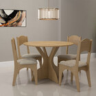 Mesa De Jantar Redonda Isabelle Carvalho 105 Cm - D'rossi