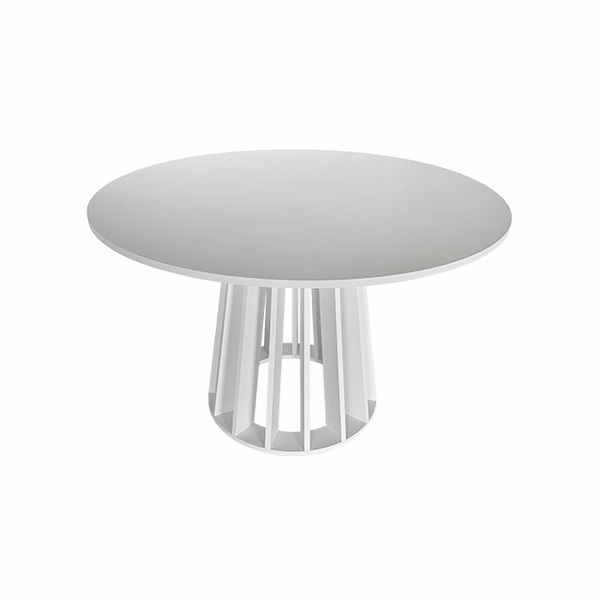 Mesa De Jantar Redonda Itália Branca Ref. 060 120b Vivaligna